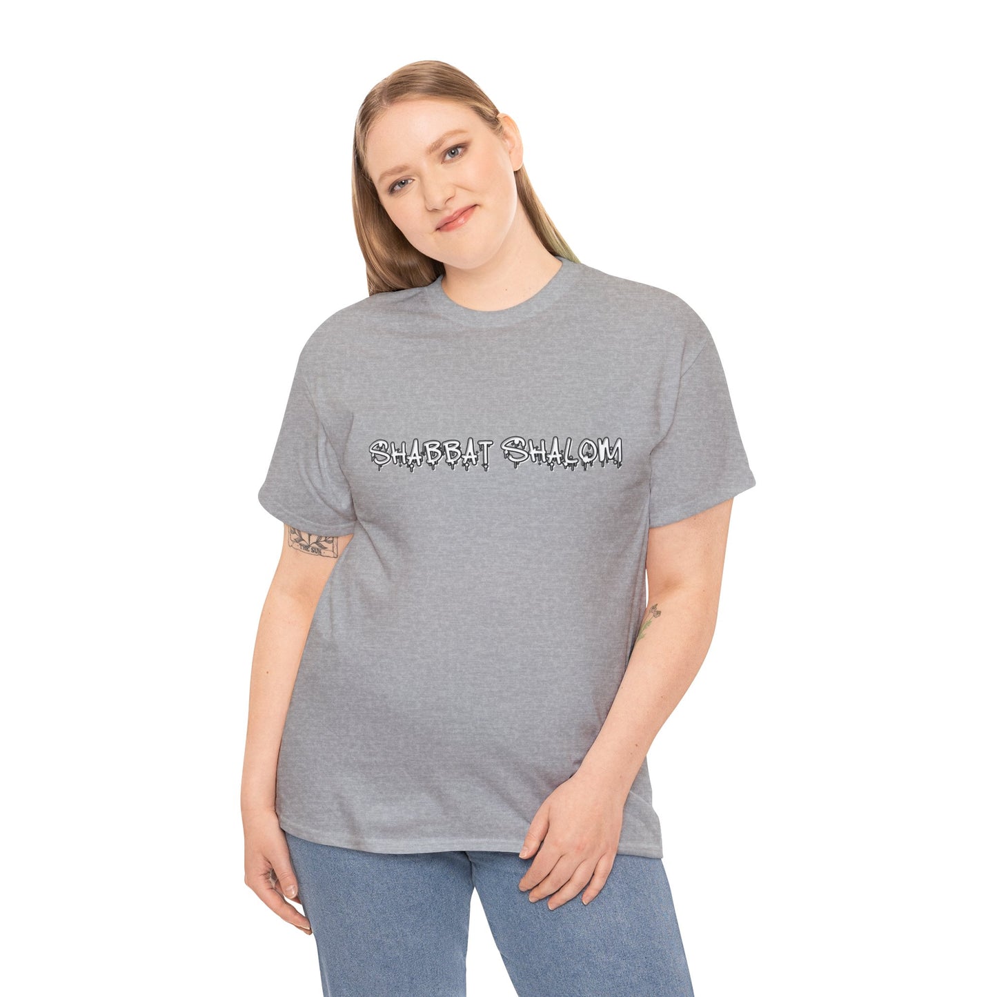 Shabbat Shalom Graffiti Tee - Urban Style Meets Tradition