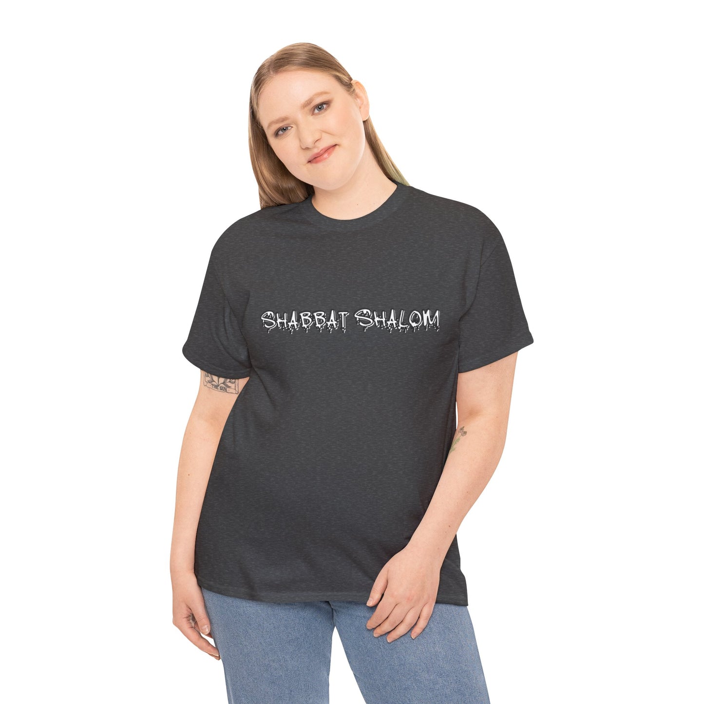 Shabbat Shalom Graffiti Tee - Urban Style Meets Tradition