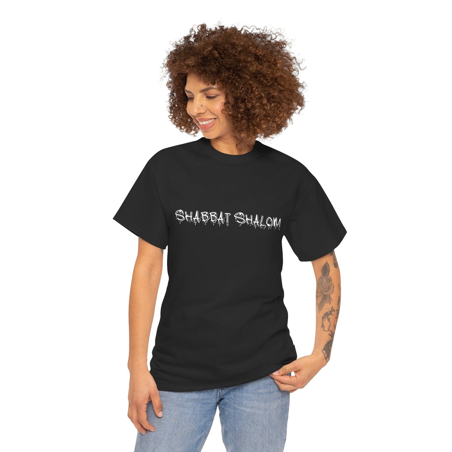 Shabbat Shalom Graffiti Tee - Urban Style Meets Tradition