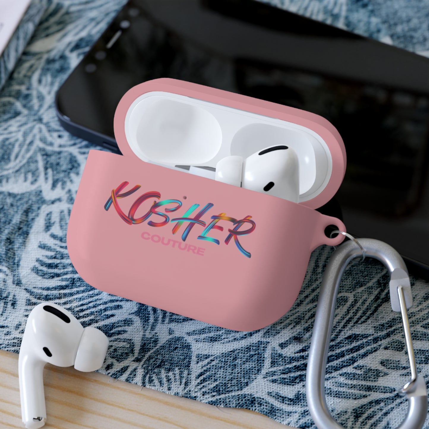 Kosher Couture AirPods® Armor - Stylish & Durable Case with Carabiner