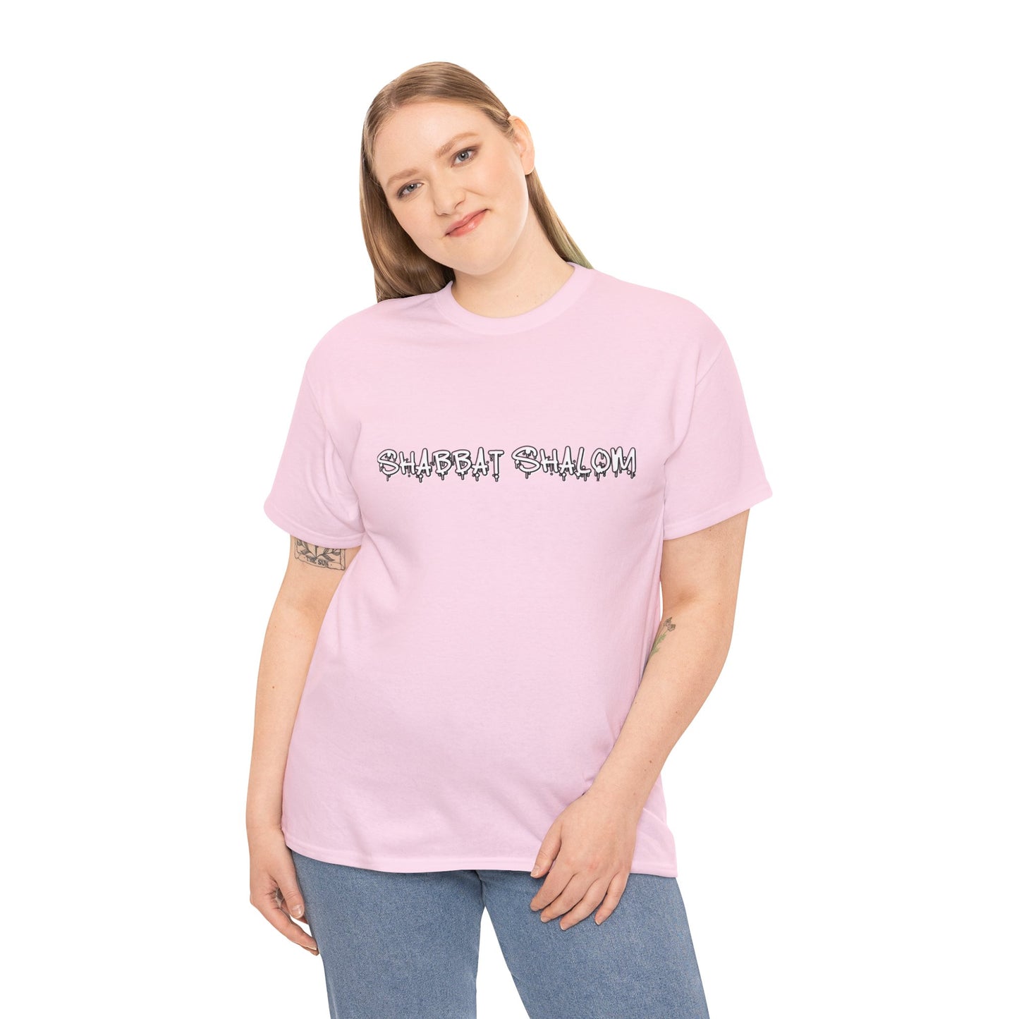 Shabbat Shalom Graffiti Tee - Urban Style Meets Tradition