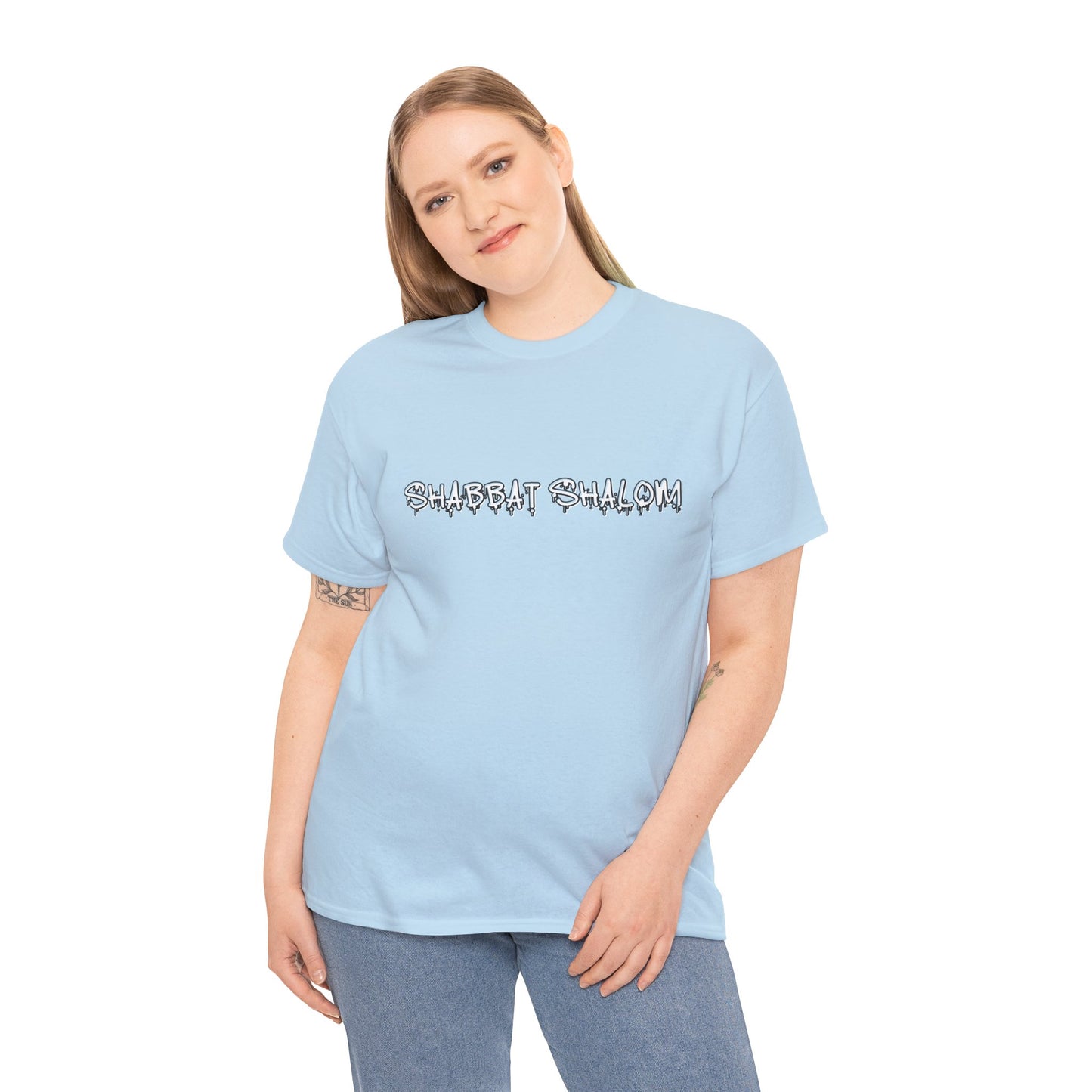 Shabbat Shalom Graffiti Tee - Urban Style Meets Tradition