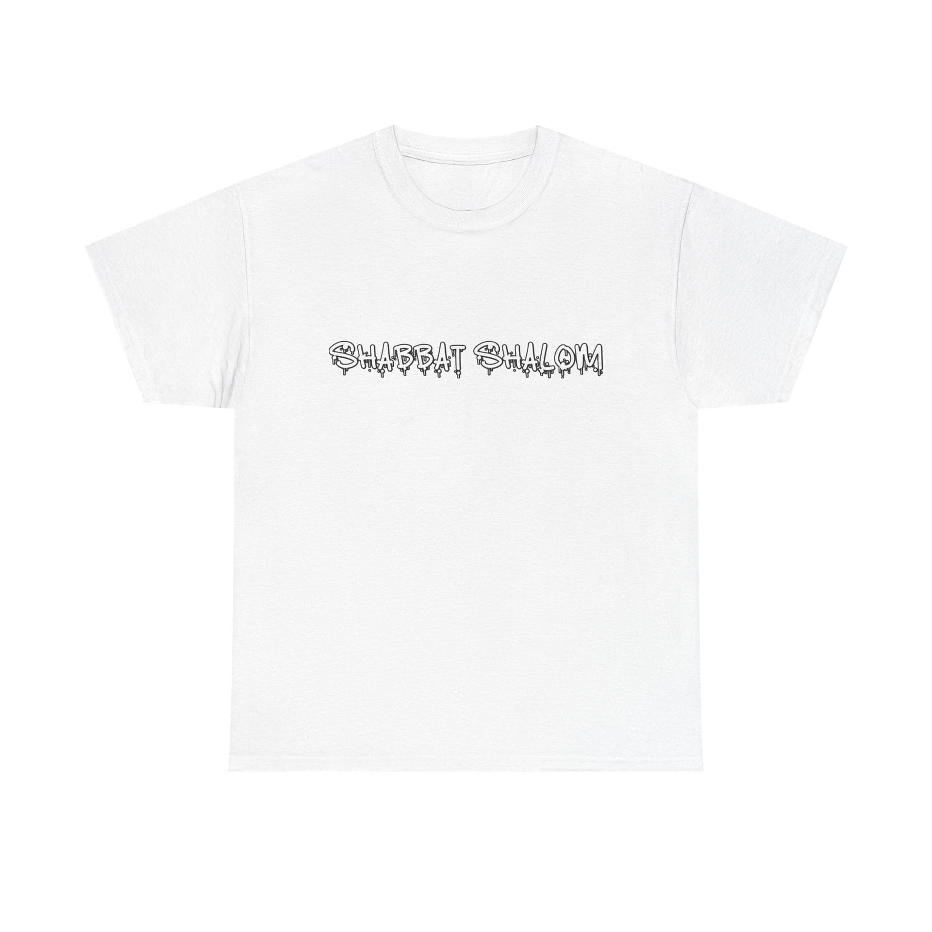 Shabbat Shalom Graffiti Tee - Urban Style Meets Tradition