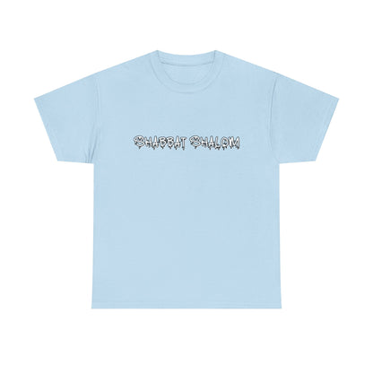 Shabbat Shalom Graffiti Tee - Urban Style Meets Tradition