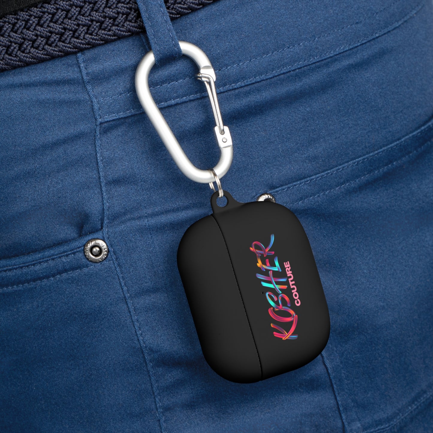 Kosher Couture AirPods® Armor - Stylish & Durable Case with Carabiner