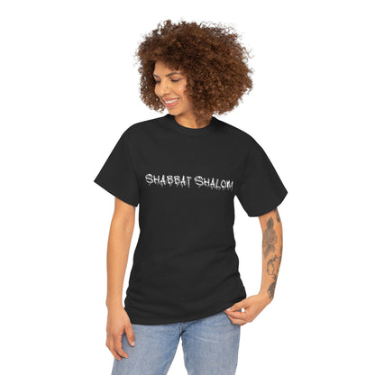 Shabbat Shalom Graffiti Tee - Urban Style Meets Tradition