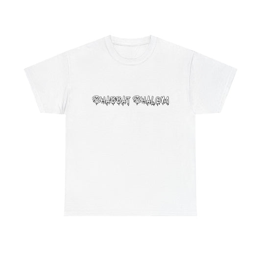 Shabbat Shalom Graffiti Tee - Urban Style Meets Tradition
