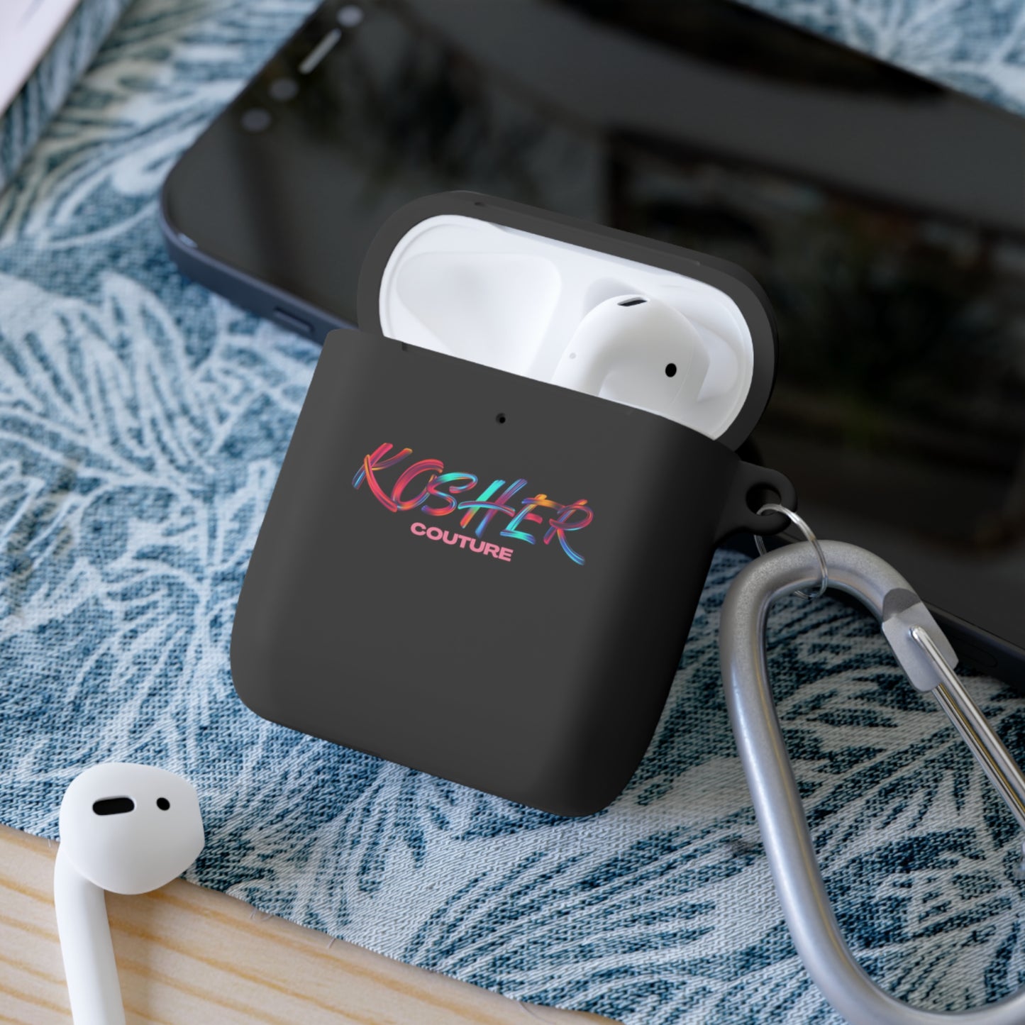 Kosher Couture AirPods® Armor - Stylish & Durable Case with Carabiner