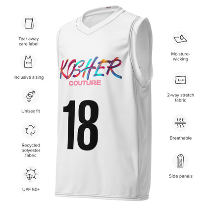 Kosher Couture Recycled Unisex Basketball Jersey
